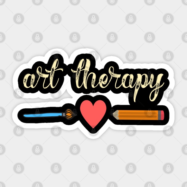 Art Therapy Love Design for Art Therapists Sticker by Hopscotch Shop Gifts